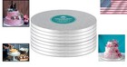 Professional Quality Silver 14 Inch Cake Drums - 8 Pack For Weddings   Birthdays