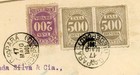 Brazil Postage Due-sc j22  j15 pair -para 17 maio 1901-unpaid-backstamped-no Con