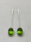 Lot Of 2 Vintage Glass Cocktail 4 5    Swizzle Sticks With Olive-shaped Tops Retro