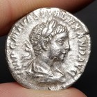 Jupiter God Of Thunder Denarius 222ad Ancient Roman Empire Silver Coin Rome