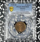 1935-r Albania 2 Qindar Ari Pcgs Ms65rb Lot g092 Top Graded  Gem Bu  Km 15