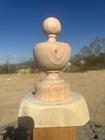 Wood Ball Royalty Finial  set Of Two  6 7 8    Tall  Fits A 4x4 Post