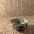 Hand Painted Vintage Miniature Chinese Porcelain Tea Bowl Pagoda China Saki Cup