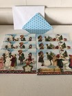Punch Studio Set 6 Winter Snowmen Cards   Envelopes Kirshner Ephemera 2 Styles