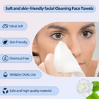 Biodegradable Large Face Towels  Soft Dry Wipes For Makeup Removal  50 Count