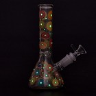 7 8  Donut Fluorescent Glass Bong Glass Water Pipe Smoking Tobacco Beaker 14mm