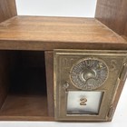 Vintage Post Office Door Mail Box Piggy Bank Wood Handmade With Combination
