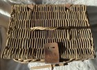 Vintage Gardener   s Eden Wicker Basket With Lid And Handle Farmhouse Decor Rustic