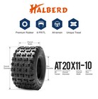 2-pack 20x11-10 Atv Utv Tires 6ply Heavy Duty 20x11x10 Off-road All-terrain Tyre