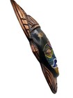 Vintage 9  Ghana Kenyan African Beaded Brass Wood Carved Tribal Mask Wall Decor