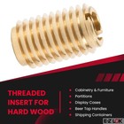 E-z Lok 400-475 Threaded Insert For Hard Wood  Brass Thread Inserts  Gold 