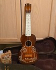 Vintage Harmony Silvertone Soprano Ukulele Palm Tree Stencil With Case