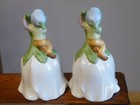 Lot Of 2 Vintage 1983 Avon Ceramic Elf Pixie On Tulip Figurine Bells Freeship