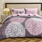 6-piece Pink And Grey Comforter Set Twin Size - Reversible Floral Bed In A Bag W
