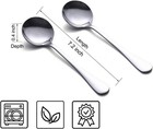 Soup Spoons  8-piece Premium Stainless Steel Spoons Heavy-weight Round