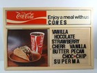 Vintage 1980s Coca-cola Menu Board   6 Food Advertising Inserts 22x15 