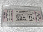 Stevie Ray Vaughan Gregg Allman 1987 Original Unused Concert Ticket Omaha Srv