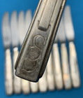 10 Silverplated Vintage Old Logo Sheraton Hotel 7  Butter Knives Reed   Barton