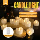 12pack Flameless Led Tea Light Votive Candles W  Remote Control Battery Operated