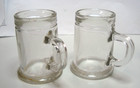 Lot Of 2 - Vintage Shot Glass  Mini Beer Mug  2 1 2   Made In Israel  1328c 