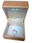 18k White Gold Ring With Gia Certified Round Diamond- Engagement fine Jewelry