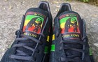 Bob Marley Adidas Custom Spezial Black   Green   Red Yellow Trainers  5 To 12 