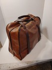 Vtg Singer Sewing Machine Travel L Carry Case Storage Bag Brown Faux  Leather
