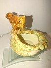 Weller Usa Squirrel Bowl Planter Vtg Ceramic Nut Candy Plant Decor  antique