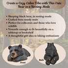 Whimsical Sleeping Black Bear Figurine   Animal Home Decor For Tabletop  Perf   