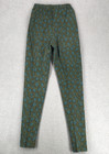 Vintage Adrienne Vittadini Sport Jeggings Size M Elastic Waist Green W Blue