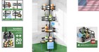 Shower Caddy Tension Pole Bathroom Organizer Shelf 4-tier Large Capacity Black