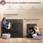 29  Washer And Dryer Pedestals With Drawer- Laundry Pedestal 29 Inch  Black