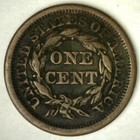 1853 Braided Hair Copper Cent Coin Vf 1c Us Type Very Fine Circulated