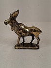 Brass Moose Figurine Statue