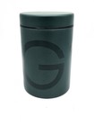 Ag1 Green Metal Canister With Screw On Lid And Scoop
