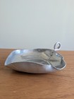 Vintage Buenilum Hammered Aluminum Leaf Dish With Single Handle Mcm