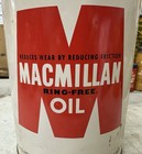 Lqqk  Vintage Macmillan Ring Free Motor Oil Old Metal Can Collectible 5 Quart
