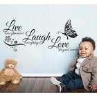 1  Live Laugh Love Flower   Butterfly Wall Sticker Quotes Vinyl Decal Home Decor