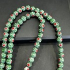 Beautiful Antique African Old Mosaic Glass Beads Strand Necklace 
