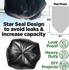 95-96 Gallon Trash Bags Heavy Duty Black Garbage Bags 50 Count Extra Large 90 95