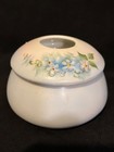 Vintage  Porcelain Hair Receiver Hand Painted Blue Flowers Bavaria