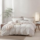 Off White Duvet Cover Twin Size  100  Washed Cotton Comforter Cover With 