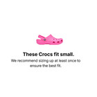 Crocs Classic Clogs Pink Unisex Lightweight Comfort Slip On Water Beach Shoes