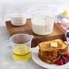 3-piece Tapered Spout Nesting Plastic Measuring Cups Set  Clear