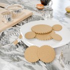 Set Of 5 Stainless Steel Fluted Round Cookie Cutter Scalloped Biscuit Cutters