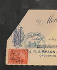 Travelstamps  1899 Merchants National Bank Cancelled Check W  Documentary Stamp