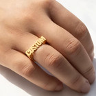 Customized Name Band Ring Gift Jewelry Stainless Steel Personalized Nameplate