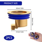 2 Pcs Odor Proof Floor Drain Core  Backflow Preventer Shower Yellow