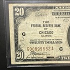 1929  20 Federal Reserve Bank Of Chicago National Currency Banknote Circulated