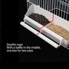 Bird Cage Hanging Feeder Double Cups Bird Water Food Feeder With Standing